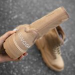 Workery damskie wiązane PASSION OLAVOGA karmelowe