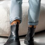 Workery z cyrkoniami Madam Aweksa II matowe czarne