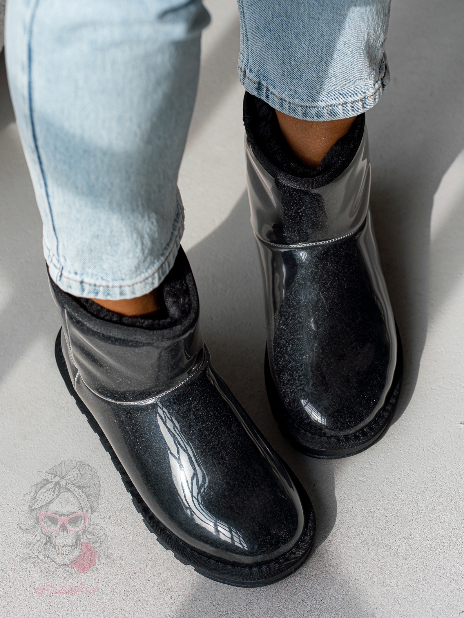 Śniegowce transparentne Madam Mount czarne