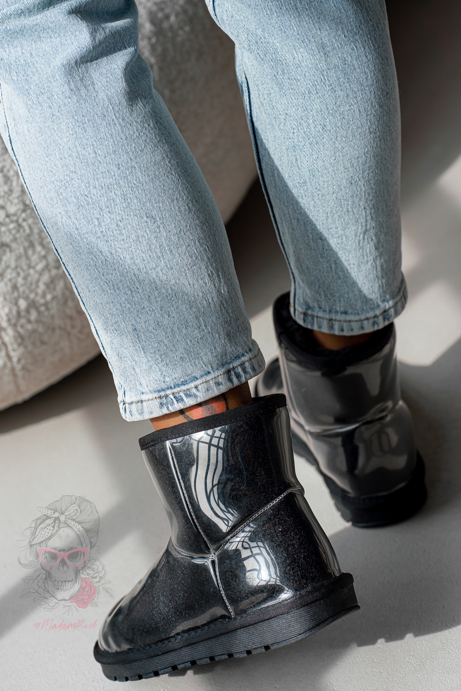 Śniegowce transparentne Madam Mount czarne