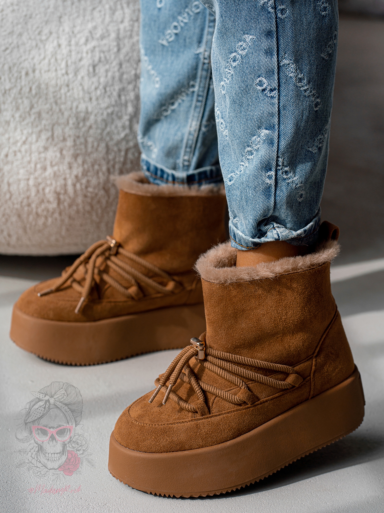 Śniegowce Madam Fiffo karmelowe