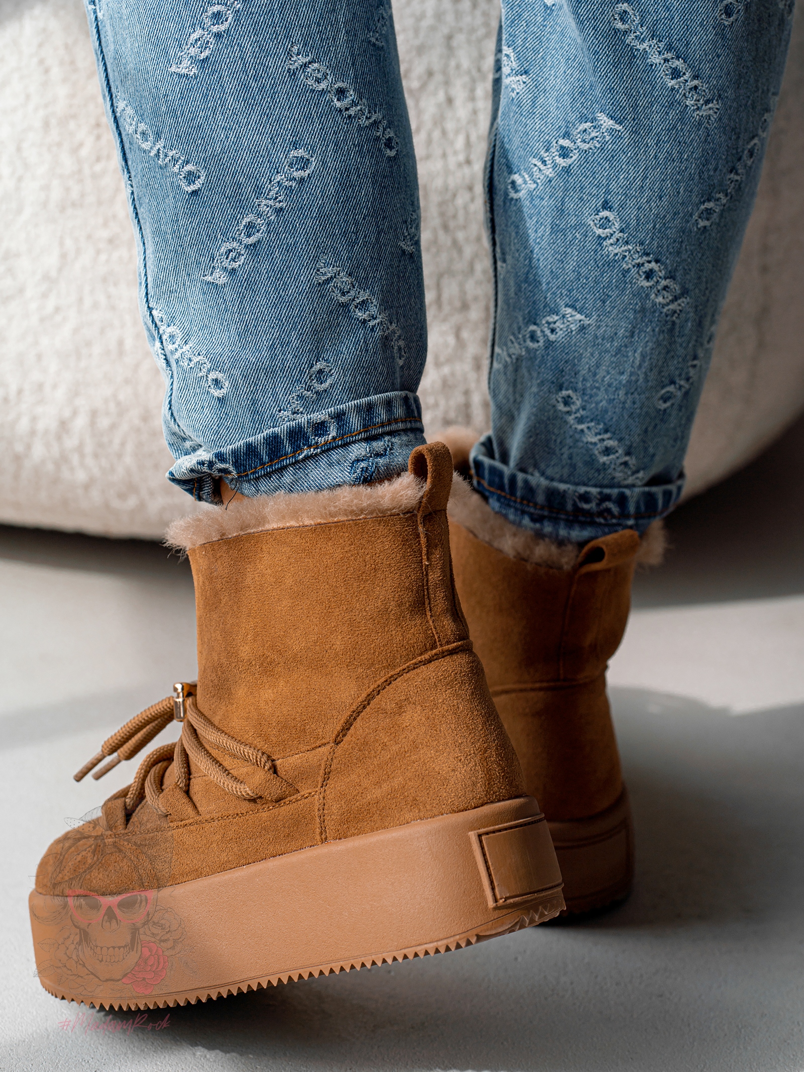 Śniegowce Madam Fiffo karmelowe