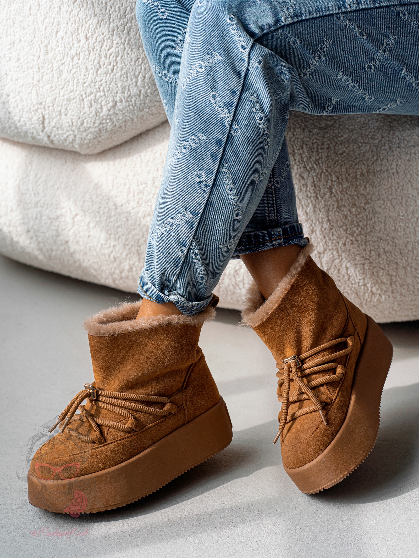 Śniegowce Madam Fiffo karmelowe