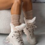 Botki śniegowce Madam Monnte beżowe