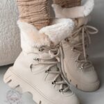 Botki śniegowce Madam Monnte beżowe