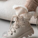 Botki śniegowce Madam Monnte beżowe