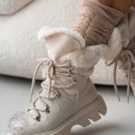 Botki śniegowce Madam Monnte beżowe