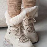 Botki śniegowce Madam Monnte beżowe