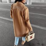 Płaszcz jesienny LOVER OLAVOGA karmelowy