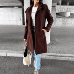 Płaszcz jesienny LOVER OLAVOGA brązowy