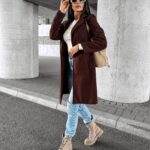 Płaszcz jesienny LOVER OLAVOGA brązowy