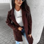 Płaszcz jesienny LOVER OLAVOGA brązowy