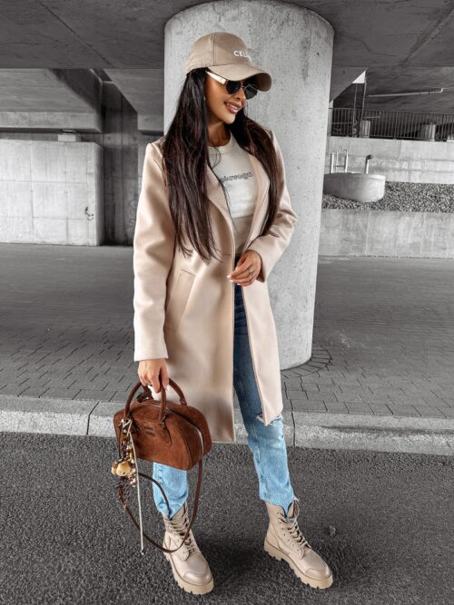 Płaszcz jesienny LOVER OLAVOGA beżowy