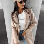 Płaszcz jesienny LOVER OLAVOGA beżowy