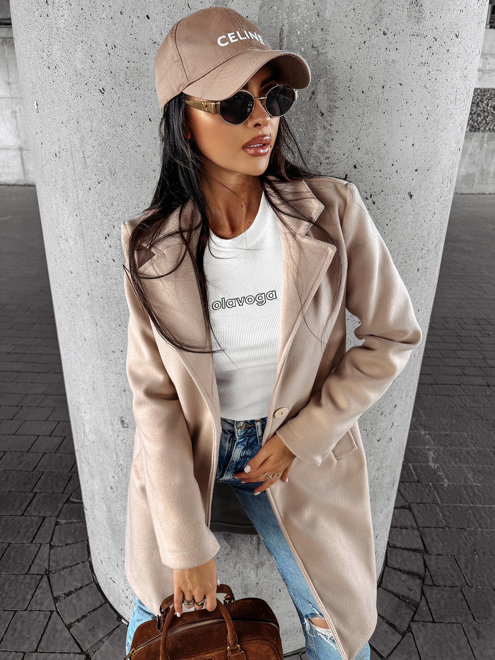 Płaszcz jesienny LOVER OLAVOGA beżowy