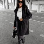 Płaszcz jesienny LOVER OLAVOGA czarny