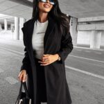 Płaszcz jesienny LOVER OLAVOGA czarny