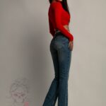 Spodnie jeansowe rozszerzane Myrd niebieskie