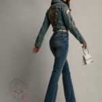 Spodnie jeansowe rozszerzane Myrd niebieskie