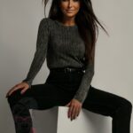 Bluzka prążkowana Unegor szara