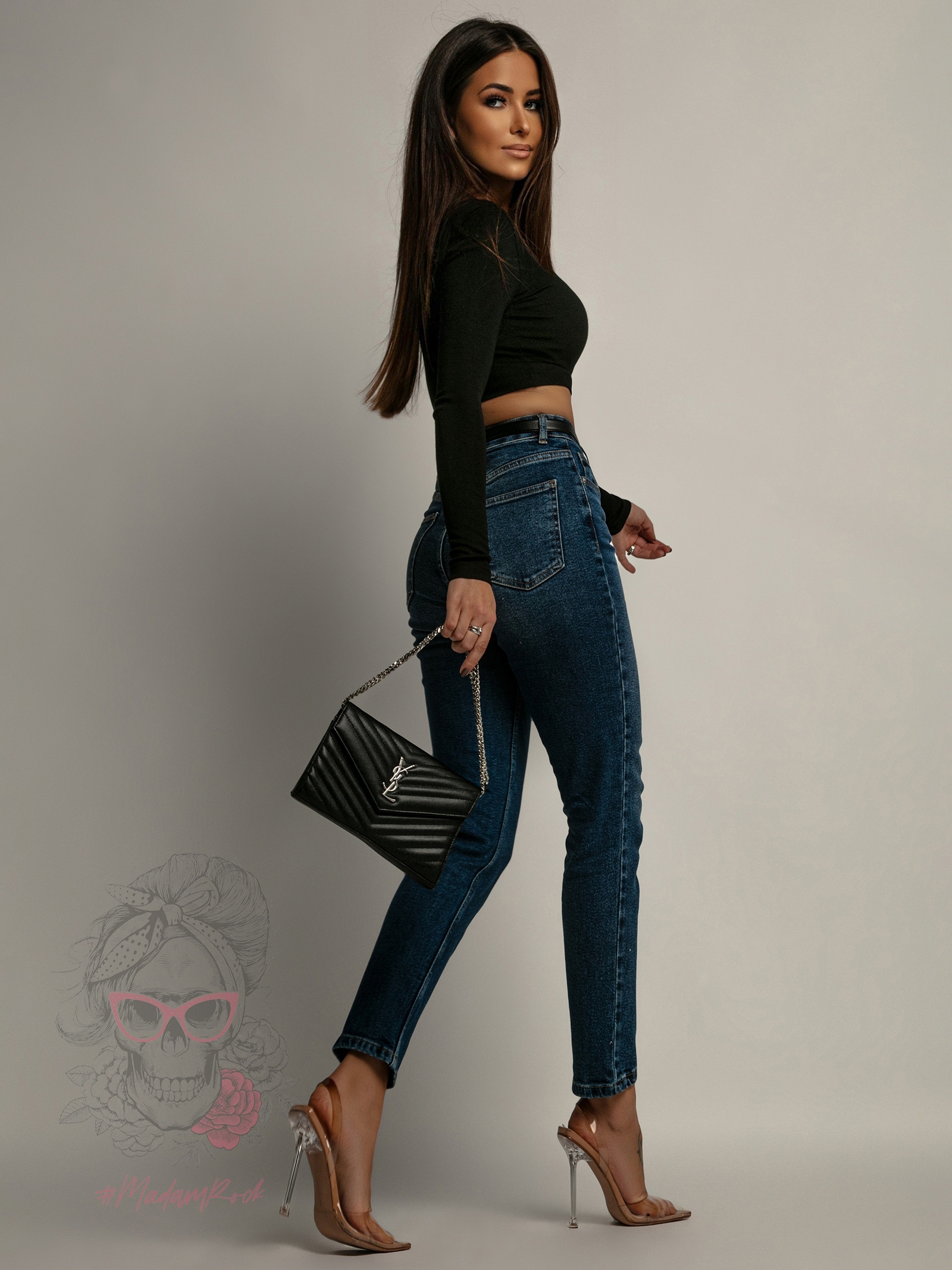 Bluzka na długi rękaw/ top Podre czarny Bluzka na długi rękaw/ top Podre czarny