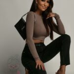 Bluzka na długi rękaw/ top Podre cappuccino