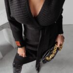 Sukienka sweterkowa ALETTA OLAVOGA czarna