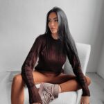 Sweter logowany MILLY OLAVOGA brąz