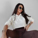 Bluza bawełniana MIRAGE OLAVOGA ecru