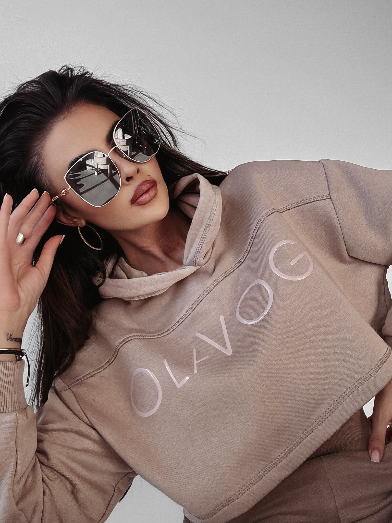 Bluza bawełniana MIRAGE OLAVOGA beżowa Bluza bawełniana MIRAGE OLAVOGA beżowa