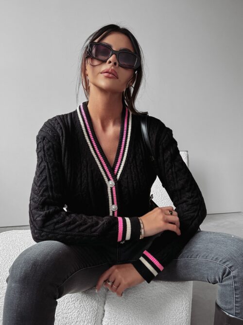 Kardigan rozpinany TARYN OLAVOGA czarny