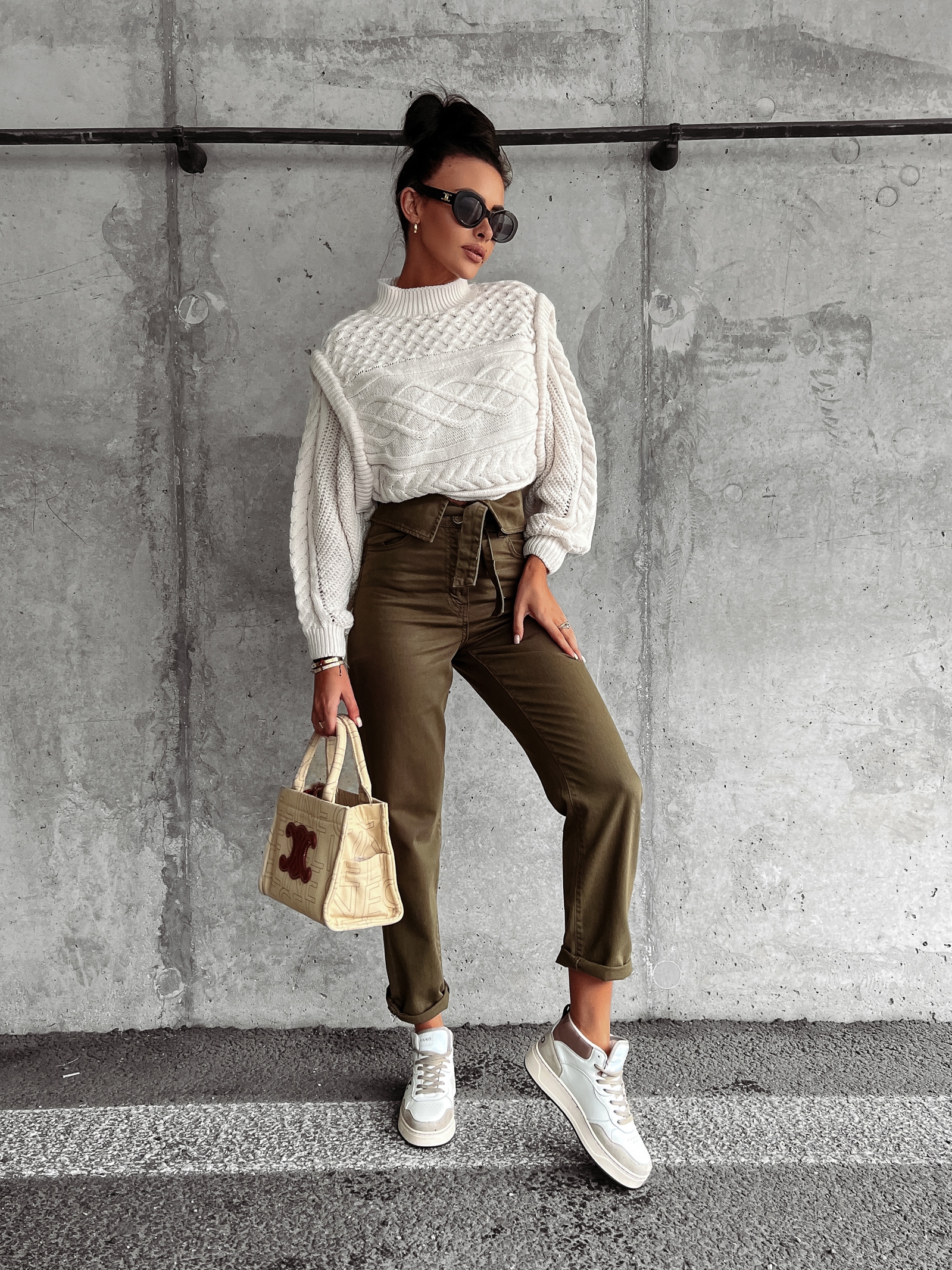 Sweter z półgolfem OSLO OLAVOGA ecru