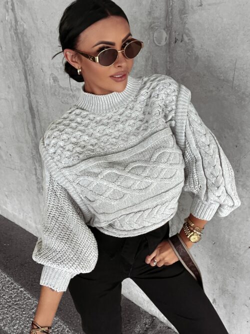 Sweter z półgolfem OSLO OLAVOGA szary