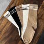 Skarpetki damskie za kostkę DAGITI OLAVOGA beż-brąz