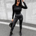 Bluzka dopasowana basic ONLY OLAVOGA czarna