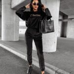 Dres damski welurowy VERA OLAVOGA czarny