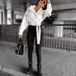 Kurtka damska z futerkiem STAR OLAVOGA ecru