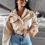 Kurtka damska z futerkiem STAR OLAVOGA beżowa