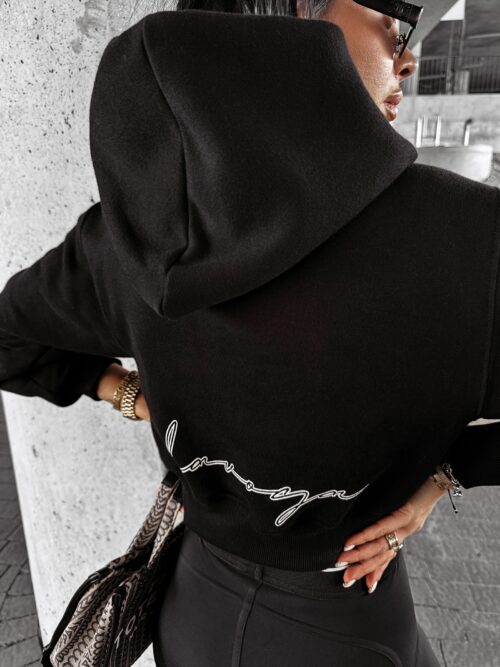 Bluza z kapturem PIANCA OLAVOGA czarna