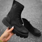 Workery damskie wiązane PASSION OLAVOGA czarne