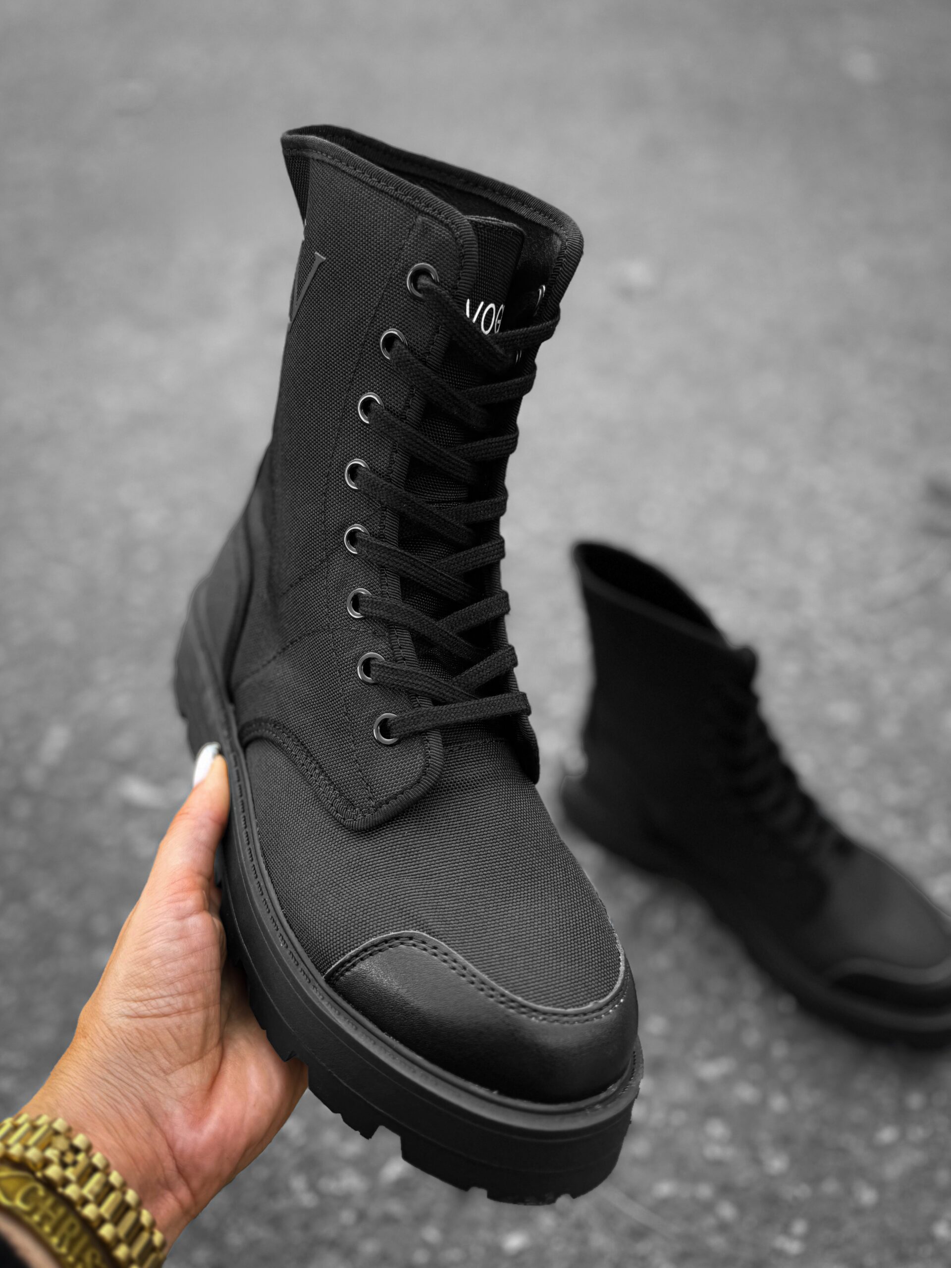 Workery damskie wiązane PASSION OLAVOGA czarne