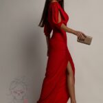 Sukienka brokatowa NB Ilusse czerwona