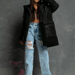 Kurtka z barankiem Hatric czarna