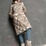 Kurtka pikowana Flamsho jasnozłota