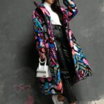 Płaszcz taliowany MC Olelo kolorowy