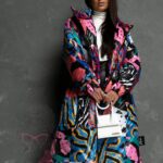 Płaszcz taliowany MC Olelo kolorowy