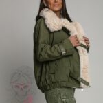 Kurtka z futrem Jaker khaki