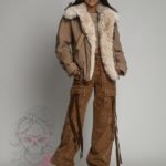 Kurtka z futrem Jaker karmelowa