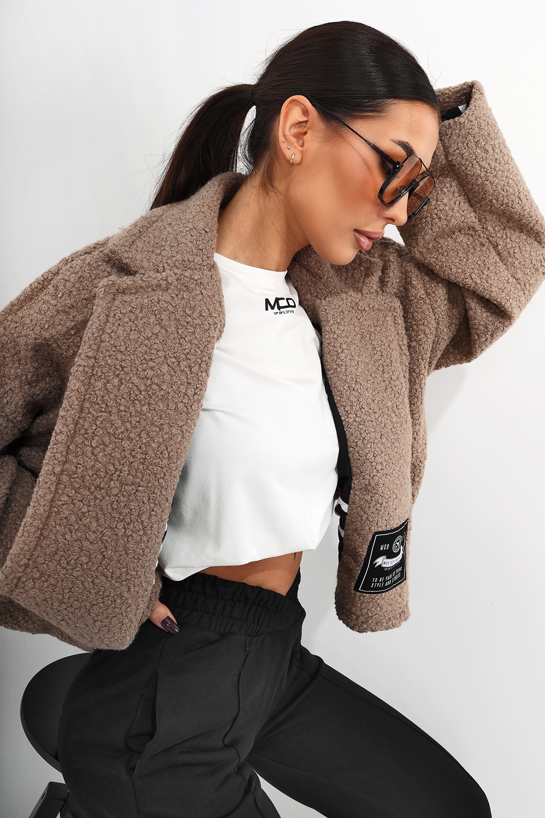 Kurtka z baranka MC BIST beżowa