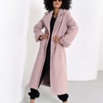 Płaszcz z baranka MC DOLLY pudrowy